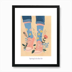 Spring In In The Air Pink Shoes And Wild Flowers 6 Art Print