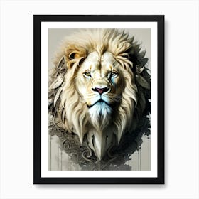 Lion art 55 Art Print