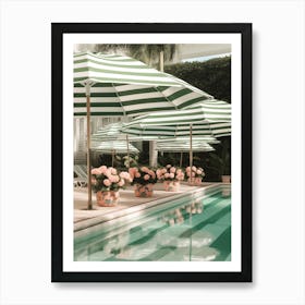 Pool Umbrellas Art Print