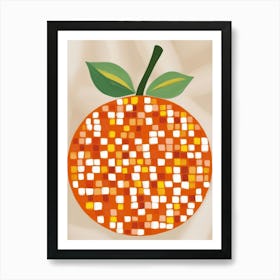 Orange Mosaic 8 Art Print