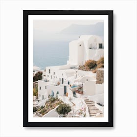 White Villa In Santorini Art Print