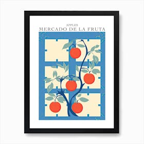 Mercado De La Fruta Apples Illustration 4 Poster Art Print