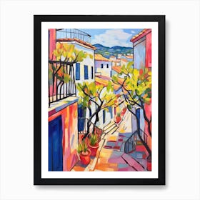 Athens Greece Fauvist Painting Art Print