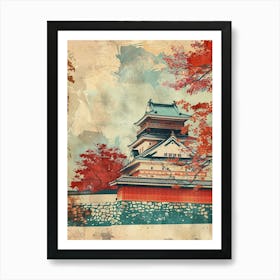 Kanazawa Castle Mid Century Modern 2 Art Print