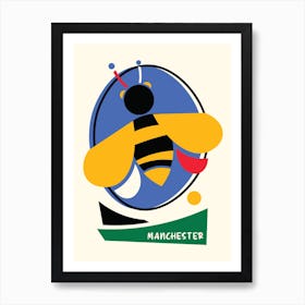 Manchester Abstract Travel Poster Art Print