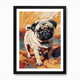 Pug Painting 5 Art Print