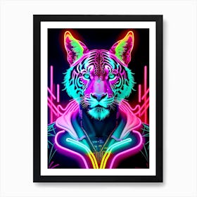 Neon Tiger 8 Art Print