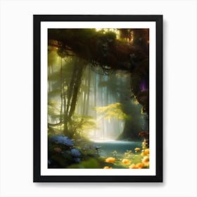 Whimsical Magic Fairytale Forest Art Print