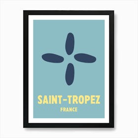 Saint Tropez, France, Graphic Style Poster 1 Art Print