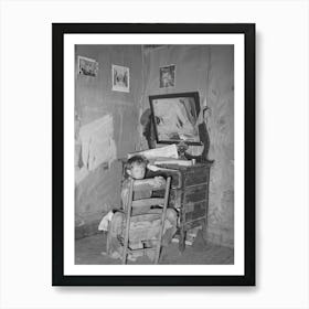 Corner Of Living Room In Home Of Agricultural Day Laborers Living North Of Sallisaw, Oklahoma, Sequoyah Count Art Print