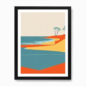 Casuarina Beach Australia Midcentury Art Print