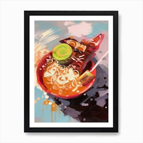 A Ramen Bowl Oil Painting 3 Art Print