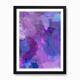 Purple And Blue Abstract Painting 1 Art Print