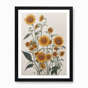 Beautiful Sunflowers Poster