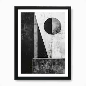 Abstract Black And White Painting 6 Art Print