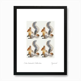 Cute Animals Collection Squirrel 2 Art Print