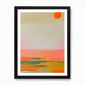 Bondi Beach, Sydney, Australia Pink & Orange Millenial Art Print