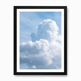 Soft white clouds in a blue sky - natural pattern - nature photography by Christa Stroo Photography Art Print