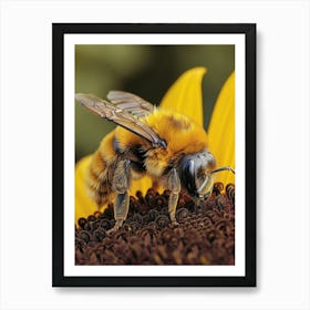 Leafcutter Bee Realism Illustration 7 Art Print