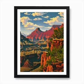 Grand Canyon National Park 2 United States Of America Vintage Poster Art Print