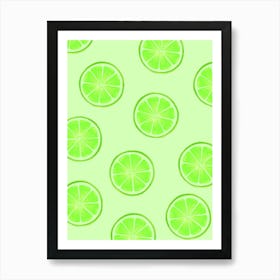 Glitter Limes Art Print