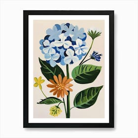 Painted Florals Hydrangea 2 Art Print