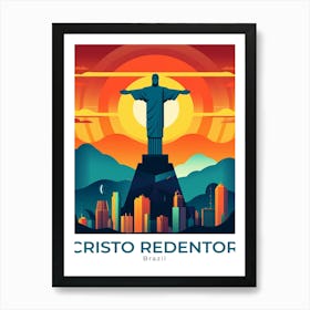 Brazil Cristo Redentor Travel Art Print