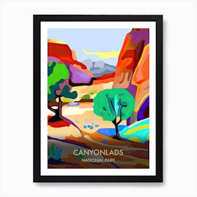 Canyonlands National Park Travel Poster Matisse Style 3 Art Print