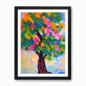 Paradise Tree 1 tree Abstract Block Colour Art Print