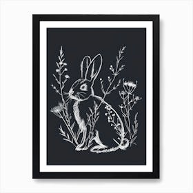 Dutch Rabbit Minimalist Illustration 1 Art Print