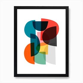 Modern Colorful Abstract Art B Art Print