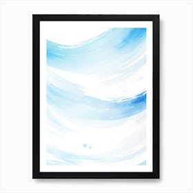 Blue Ocean Wave Watercolor Vertical Composition 12 Art Print