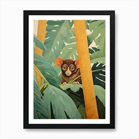Tarsier 1 Tropical Animal Portrait Art Print