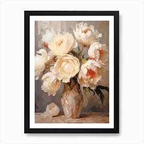 Peony Flower Still Life Painting 1 Dreamy Art Print