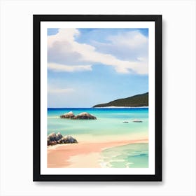 Whitehaven Beach, Australia Watercolour Art Print