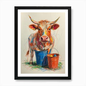 Easter Cow Art Print