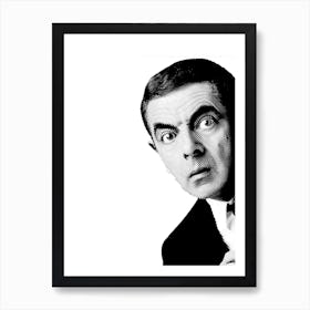 Rowan Atkinson Mr. Bean in Line Illustration Art Print