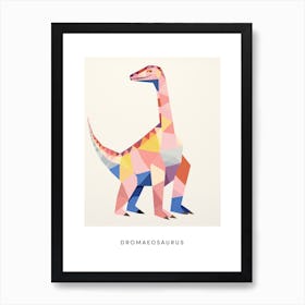 Nursery Dinosaur Art Dromaeosaurus 3 Poster Art Print