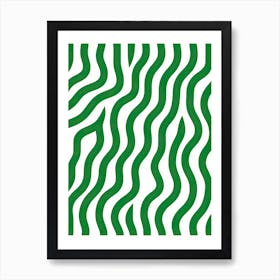 Line Art Inspired By The Green Stripe By Matisse 4 Art Print