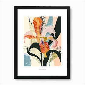 Colourful Flower Illustration Poster Veronica 2 Art Print