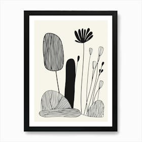 Garden In Black And White Poster