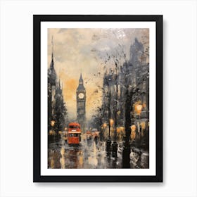 Vintage Winter Painting London England 3 Art Print