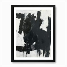 Black And White Abstract Painting 28 Art Print