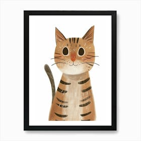 Bengal Cat Clipart Illustration 3 Art Print