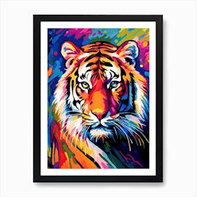 Tiger Art In Fauvism Style 4 Art Print