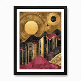 Golden City 1 Art Print