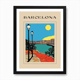 Minimal Design Style Of Barcelona, Spain 3 Poster Art Print