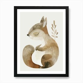Charming Nursery Kids Animals Squirrel 1 Art Print