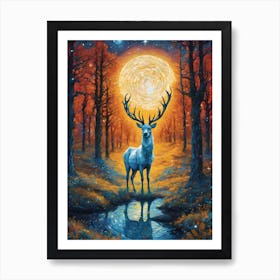 Deer In The Forest Art Print