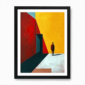 Man In A Red Coat, Italy Art Print